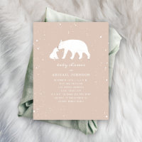 Mamma och Baby Polar Bear Rosa Baby Shower