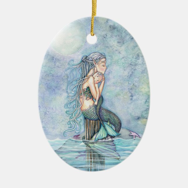 Mamma och Baby-Sirén Ornament (Framsidan)