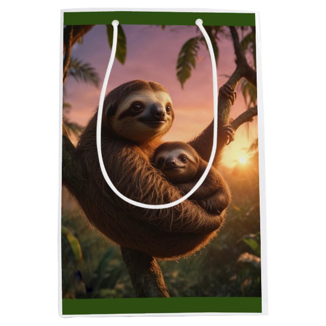 Mamma och Baby Sloth (Framsidan)