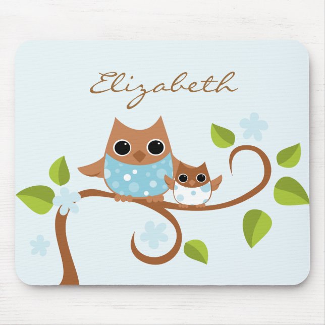 Mamma och Baby Uggla Musmatta (Framsidan)