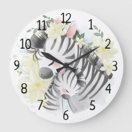 Mamma och Baby Zebra Large Clock Stor Klocka