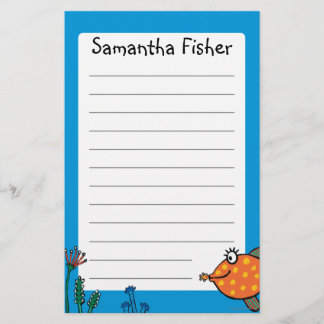 Mamma- och babyfiskkyssar brevpapper