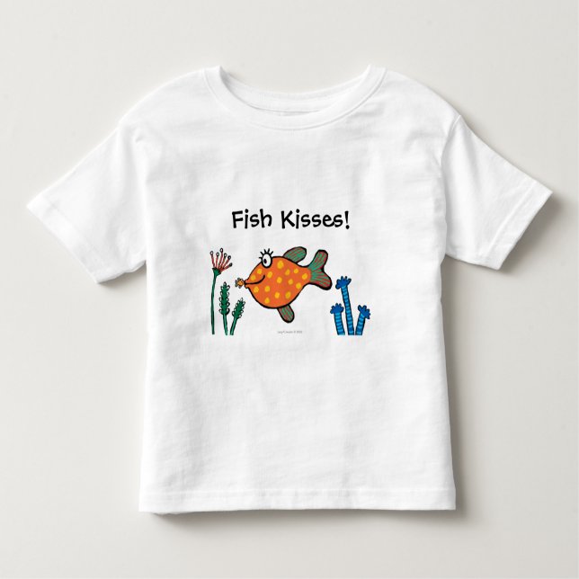 Mamma- och babyfiskkyssar t-shirt (Framsida)