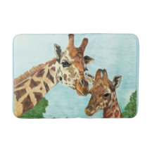 Mamma- och babygiraffbadmatta