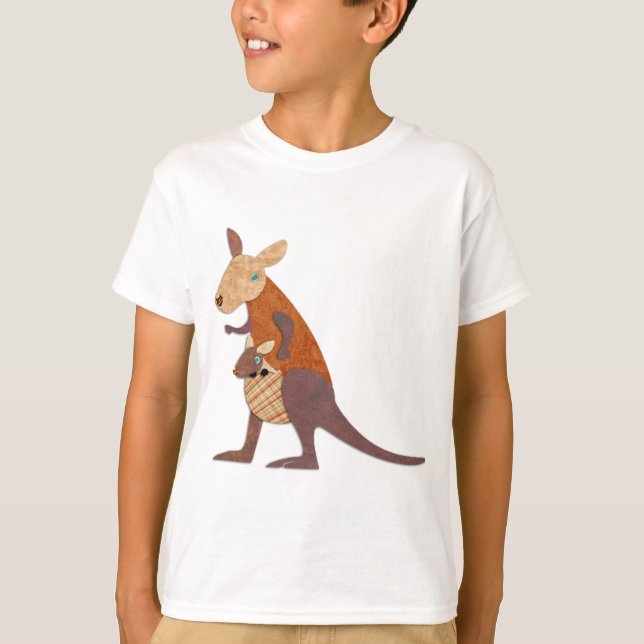 Mamma- och babykänguru tee (Framsida)