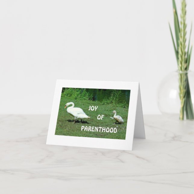 MAMMA- OCH BABYSVAN GRATULERARA /BIRTH KORT (Framsida)