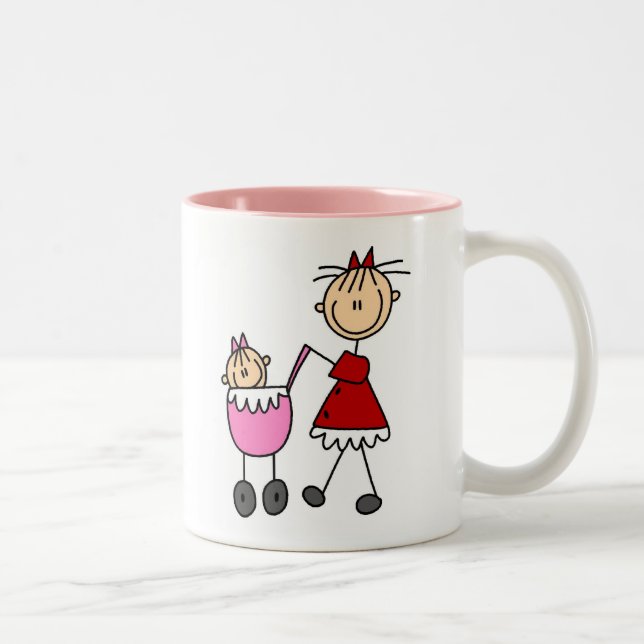 Mamma och bebis-mugg Två-Tonad mugg (Höger)