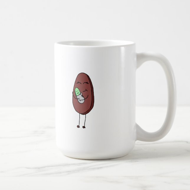 Mamma- och bebisböna! kaffemugg (Höger)