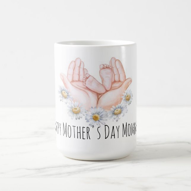 Mamma och bebisfötter blomstermugg kaffemugg (Center)