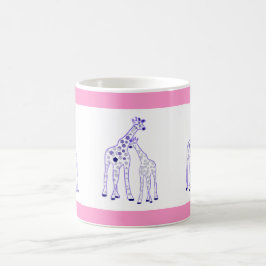 mamma- och bebisgiraff kaffemugg