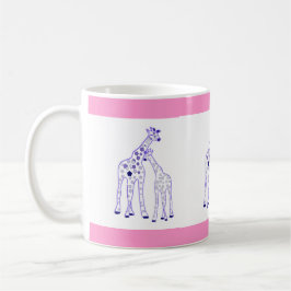 mamma- och bebisgiraff kaffemugg
