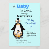 Mamma- och bebispingvin, baby shower