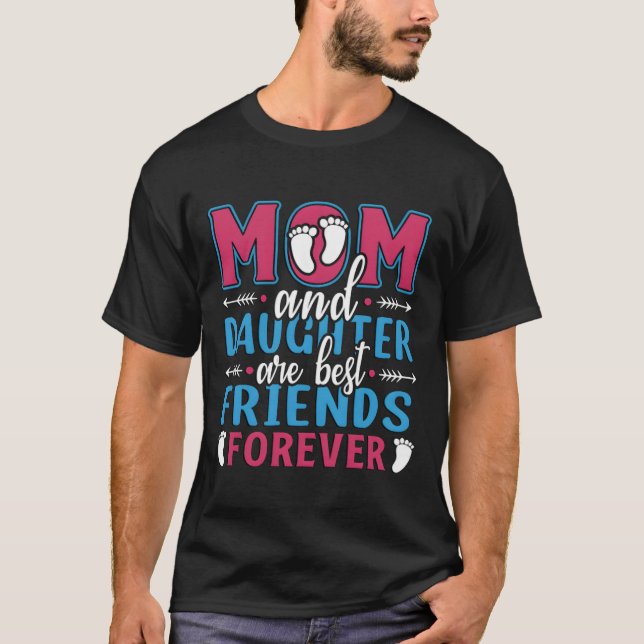Mamma och Dotter, bästa vänner för offerten T Shirt (Framsida)