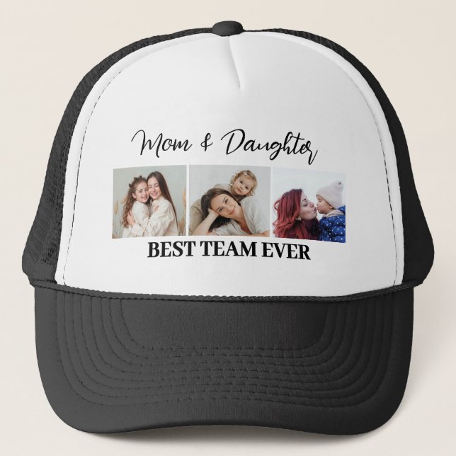 Mamma och Dotter Best Team någonsin Anpassningsbar Keps (Framsida)