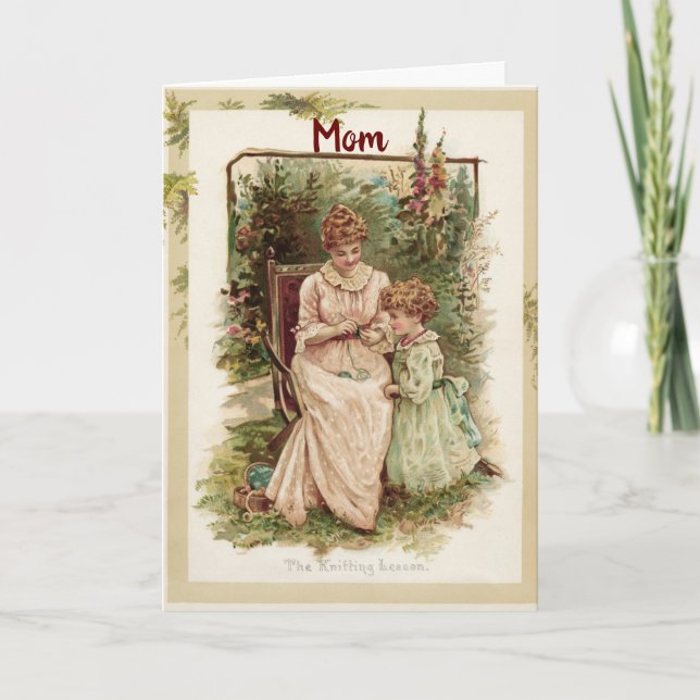 Mamma och dotter gratulationskort kort (Framsida)