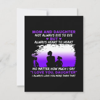 Mamma och dotter, men jag Kärlek er, dotter Tack Kort