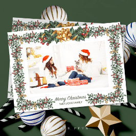 Mamma och Dotter Mistletoe Julkort Helgdag Inbjudningar