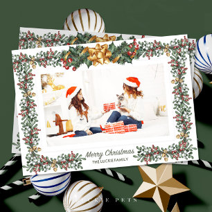 Mamma och Dotter Mistletoe Julkort Helgdag Inbjudningar