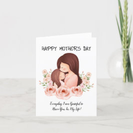 mamma och dotter mors dag helgkort