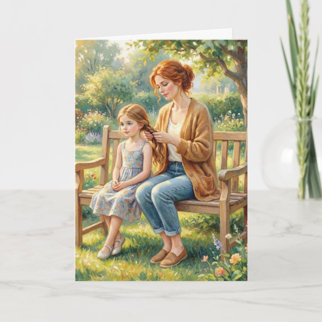 Mamma och dotter Mors dag-kort  Kort (Framsida)
