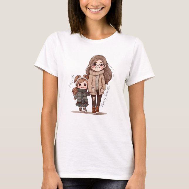 Mamma och dotterbond (5) t shirt (Framsida)