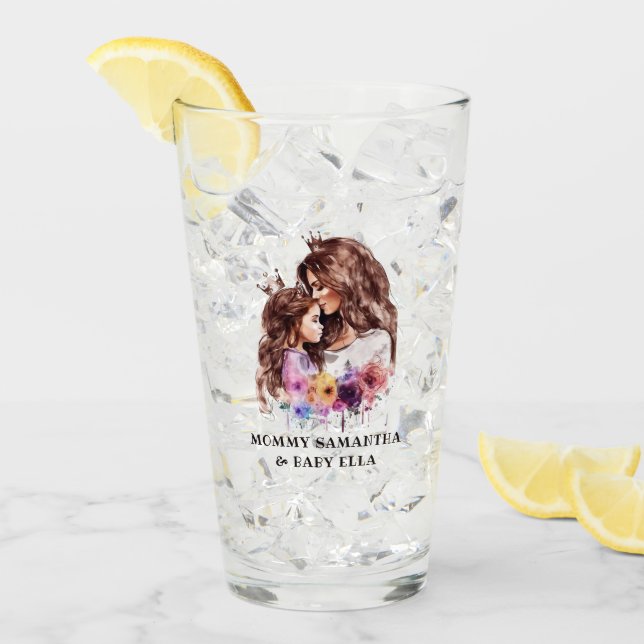 Mamma och dotterbond (8) glaskopp (Framsida Ice)