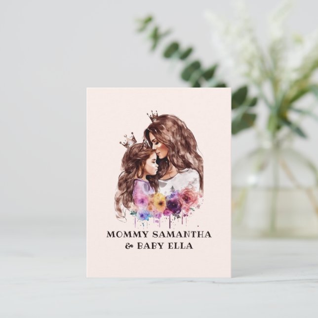 Mamma och dotterbond (8) vykort (Stående Fram)