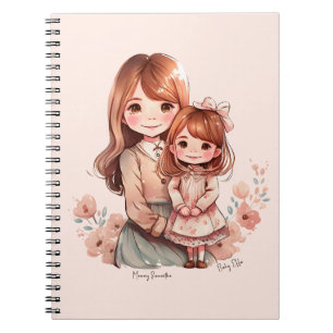 Mamma och dotterbond anteckningsbok