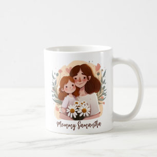 Mamma och dotterbond - Blommigt Ram (2) Kaffemugg