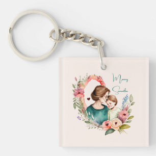 Mamma och dotterbond - Blommigt Ram (4)
