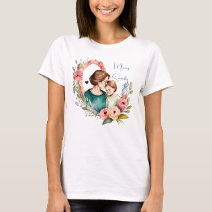 Mamma och dotterbond - Blommigt Ram (4) T Shirt
