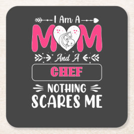 Mamma och ett "Chef Ingenting" Skrämmer mig... Underlägg Papper Kvadrat