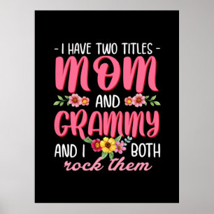 Mamma och Grammy Birthday Poster