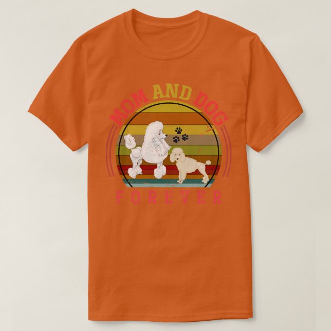 Mamma och Hund för Hundar Pudel T Shirt (Design framsida)