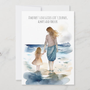 Mamma och jag på stranden   MORS DAG Kort