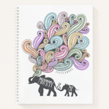 Mamma och Jag Skissbok | Elefantfamilj