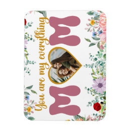 Mamma och kärlek blommigt Mors dag Magnet