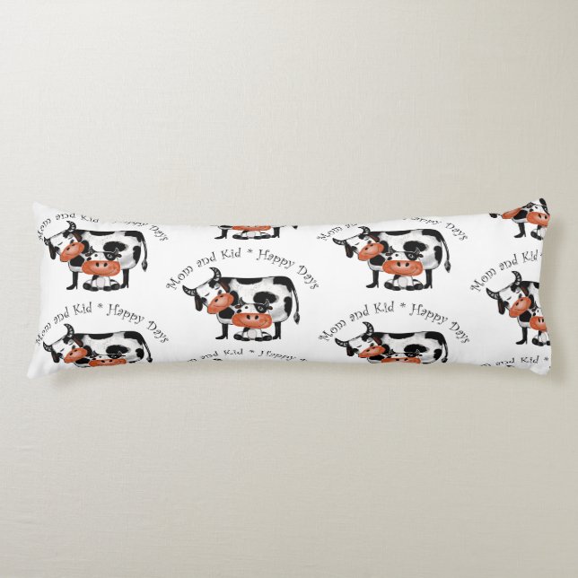 Mamma och Kid * Lycklig Days Body Pillow Kroppskudde (Framsidan)