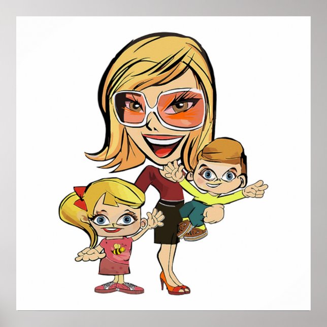 MAMMA OCH KIDS POSTER (Framsidan)