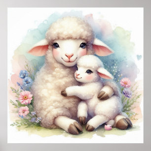 Mamma och lammunge poster