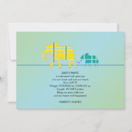 Mamma och Me Blue Elephant Baby annons Meddelande