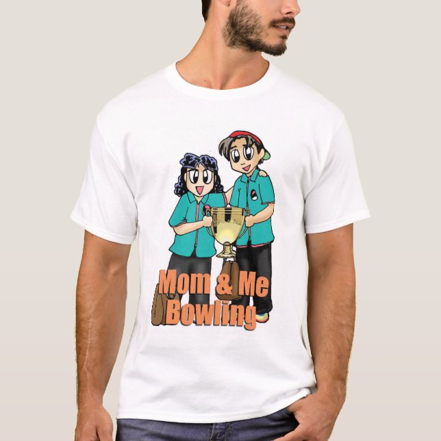 Mamma och mig bowling tee shirt (Framsida)