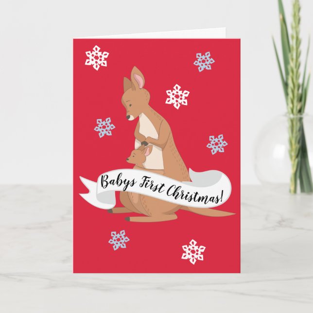 Mamma och mig Kangaroo-mappat gratulationskort Kort (Framsida)