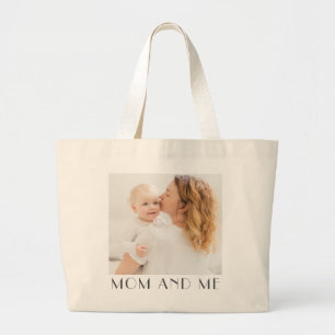 Mamma och mig minimalistisk Modern Chic-foto Jumbo Tygkasse