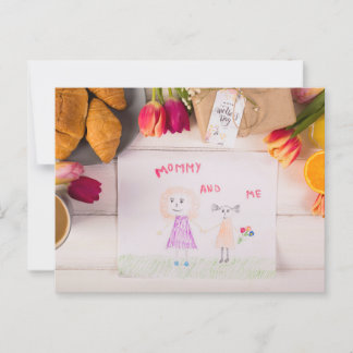 Mamma och mig vykort