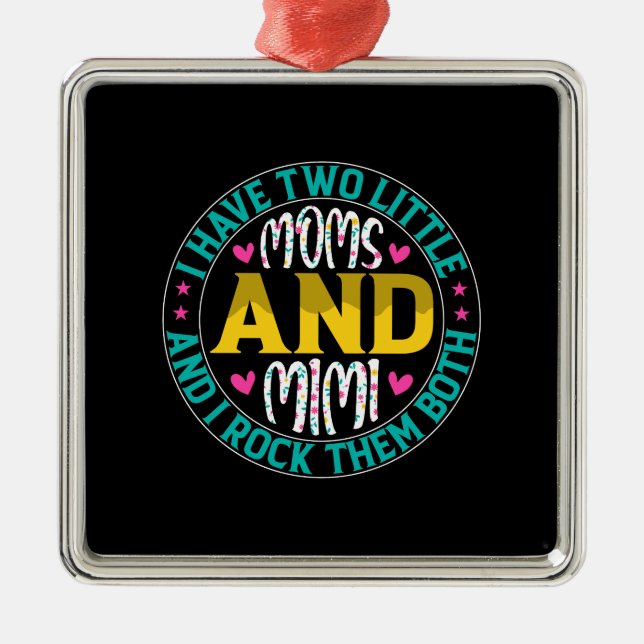 Mamma och Mimi Julgransprydnad Metall (Framsidan)