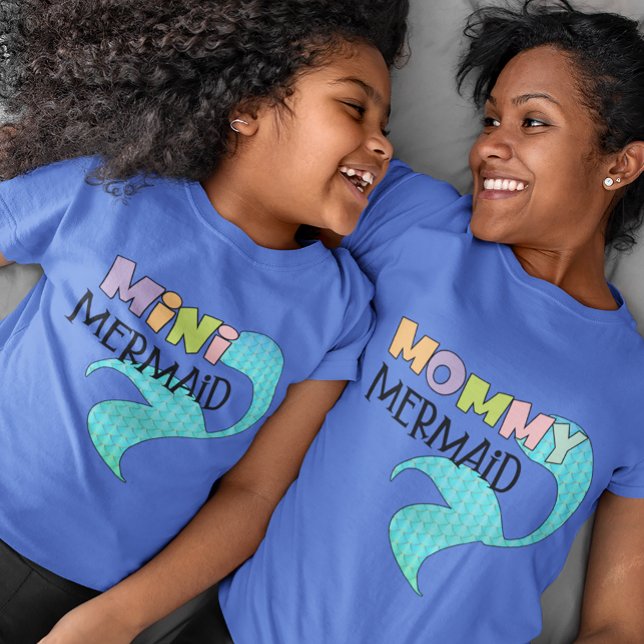 Mamma och Mini-Sjöjungfru matchning mellan överord T Shirt (Skapare uppladdad)