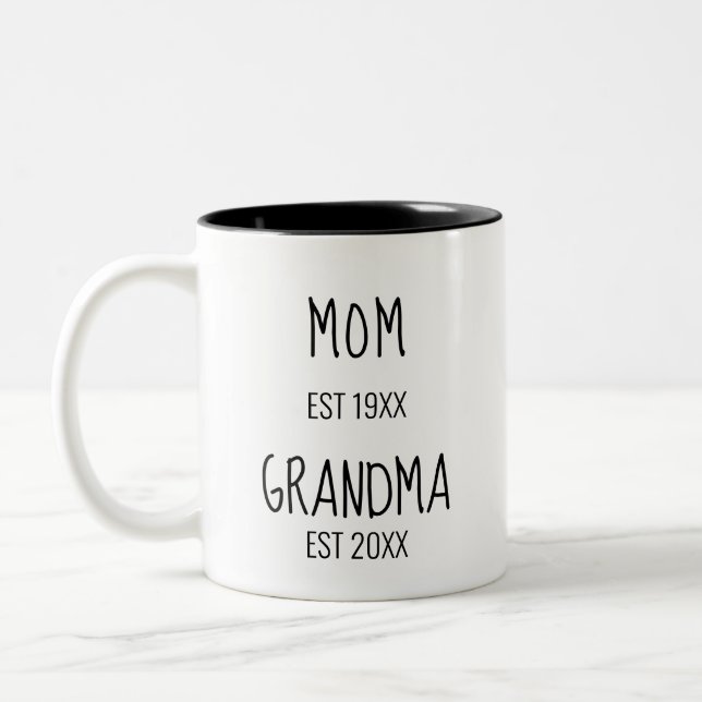 Mamma och New Grandma EST 2020 Mugg (Vänster)