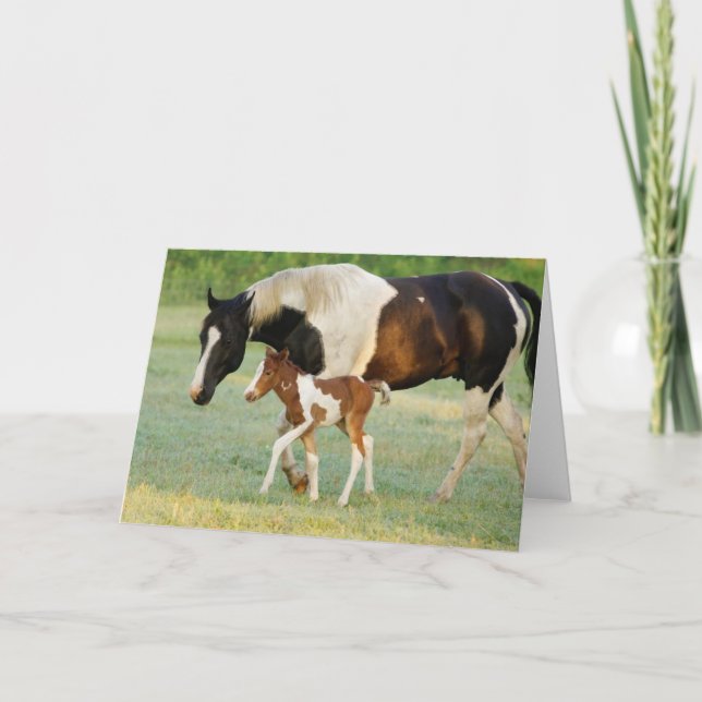 Mamma och nyfödd färgfyllning kort (Framsida)
