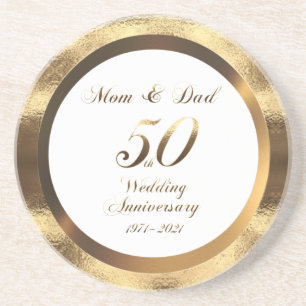 Mamma och Pappa 50:e årsdagen av Golden Bröllop 20 Underlägg